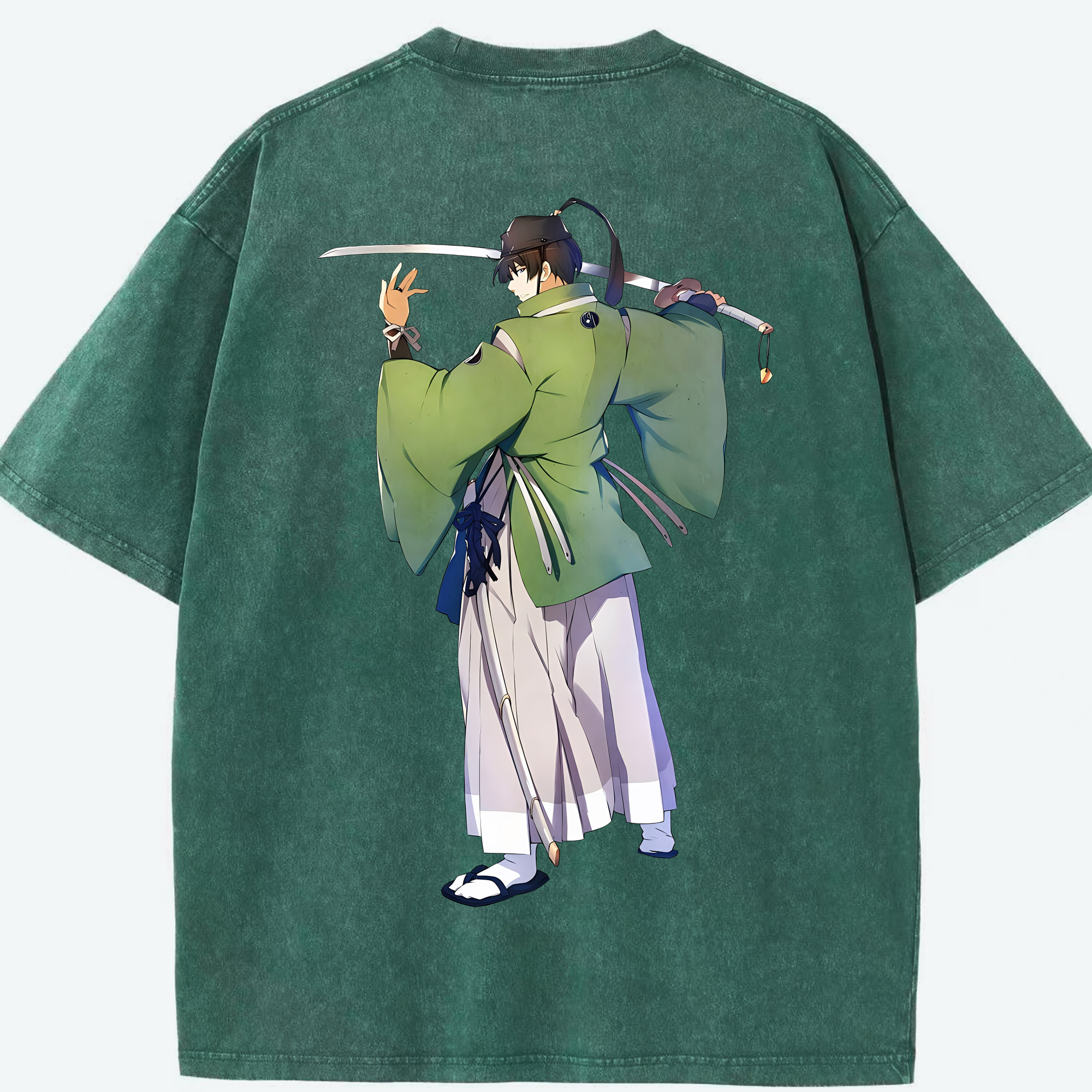 （画像用） 刀剣乱舞 Touken Ranbu 綿100% ヴィンテージ風 半袖Tシャツ（背面プリント）